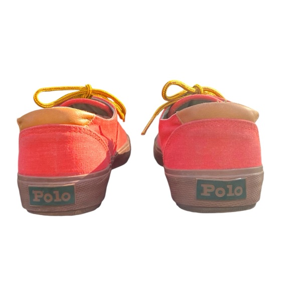 Vintage Polo Sportsman Red Canvas Lug Sole Bottom Quality Outdoor Shoes size 8.5 - Picture 4 of 15